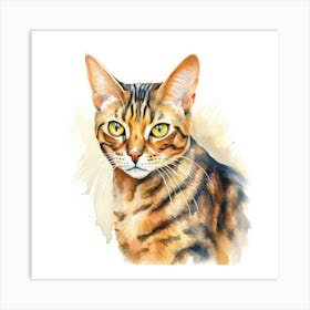 Toyger Cat Portrait 2 Art Print