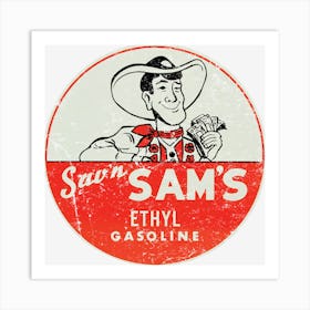 Sav N Sam S Ethyl Gasoline Art Print