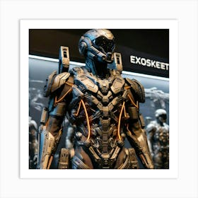 A Detailed Close Up Of The Exoskeleton Suits Worn By The Martian Shock Troopers Art Print