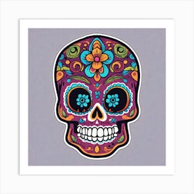 Day Of The Dead Sugar Skull Art Print