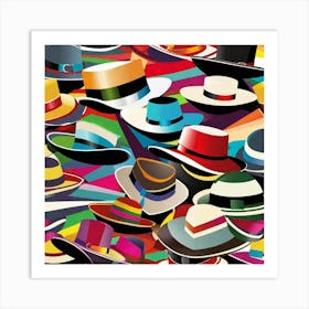 Hats fashion 2 Art Print