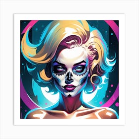 Neon Girl Art Print