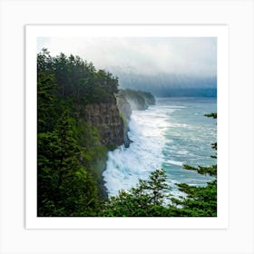 Olympic Cliffs Art Print