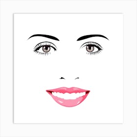 Pop Art Smiling Face Art Print