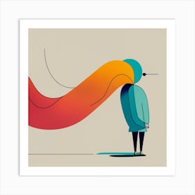 Illustration Of A Woman Art Print