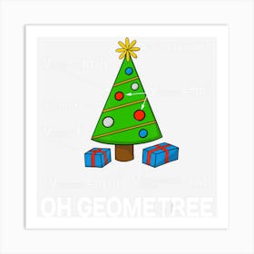 Funny Math Geometry Christmas Tree Geometree Teacher Art Print