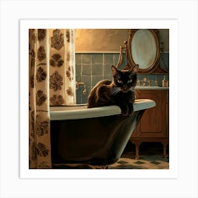 A Captivating Illustration Of A Black Cat Perched Srfpg6o5sj66kwy0to3f5q Ftsdqh4qqeonk8yctb0 Og Art Print