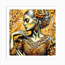 Creative Spanish Beauty Portrait Poster