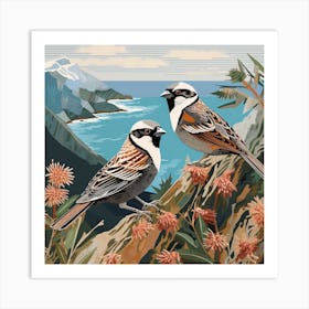 Bird In Nature Sparrow 4 Art Print