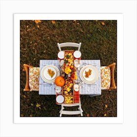 An Idyllic Rustic Autumn Setting A Basket Brimming With Fresh Harvest Of Corn And Pumpkin Wood Br (2) Art Print