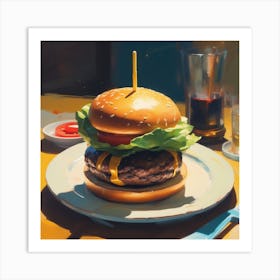Hamburger Painting 4 Art Print
