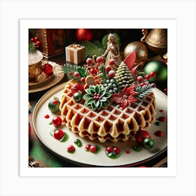 Christmas Waffles 1 Art Print