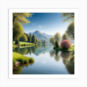 Lake In The Mountains 11 Art Print