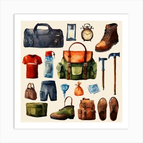 Bag With Burglar Equipment (1) Art Print