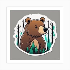 Bear In The Woods 25 Art Print