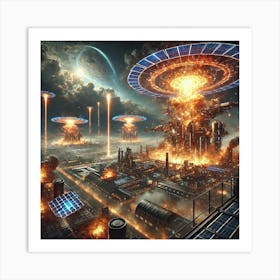 A Futuristic Science Fiction Depiction Of Solarfor 2 Art Print