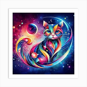 Galaxy Cat 1 Art Print