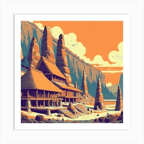 House In The Mountains Art Print