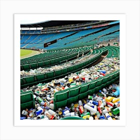 Stadium Full Of Trash 4 Art Print