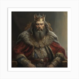 Xl King With Long Beard 0 Art Print