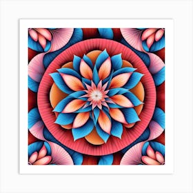 Psychedelic Mandala 21 Art Print