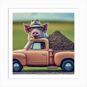 Farmer Pig Art Print