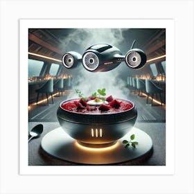 A Futuristic Fusion Soup Named Sinigang Borscht, Art Print