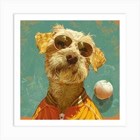 Dog In Sunglasses Art Print