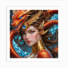 Dragon Girl uhg Art Print