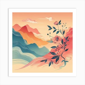 Chinese Landscape Painting 7 Art Print