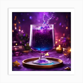 Purple Drink In A Glass Art Print