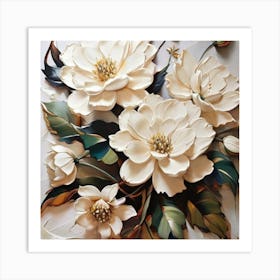 White Flowers Art Print