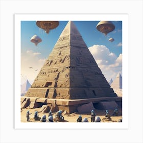 The pyramid in the future Art Print