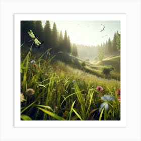 Wild Flowers In The Meadow Art Print