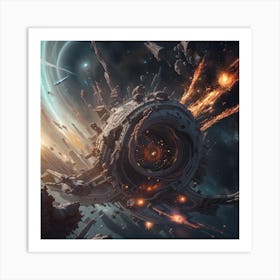 Wormhole creation Art Print