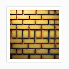 Abstract golden bricks background 3 Art Print