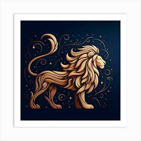 Zodiac Lion 2 Art Print