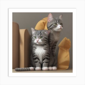 Two Kittens Art Print