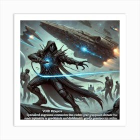 Void Reapers Disabling Asterian Warships Art Print