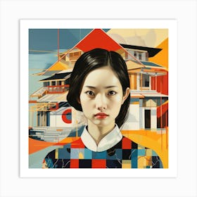 Bauhaus Vietnamese Woman 04 Art Print