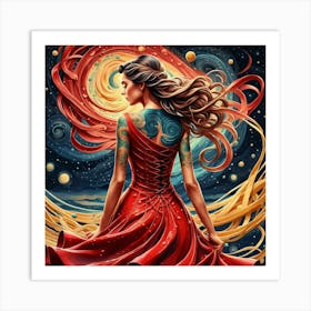 Mehndi Woman Art Print