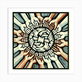 Circle Of Hands 1 Art Print