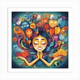 Happy Girl Art Print