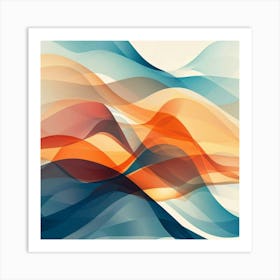 Abstract Wave Painting 5 Art Print