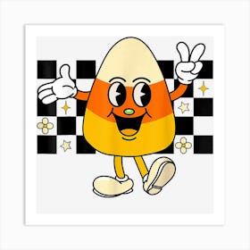 Cute Retro Halloween Candy Corn Pumpkin Costume Kids Toddler Art Print