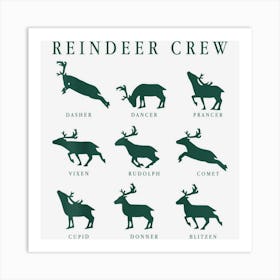 Best Christmas Reindeer Crew Art Print