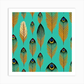 Peacock Feathers Art Print