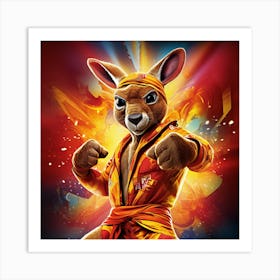 Kangaroo Karate Art Print