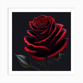 Leonardo Diffusion A Beautiful Magical Red Rose Clipart No Bac 0 Art Print