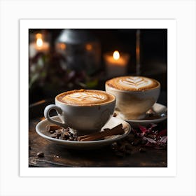 Coffee Cup Latte Art Art Print